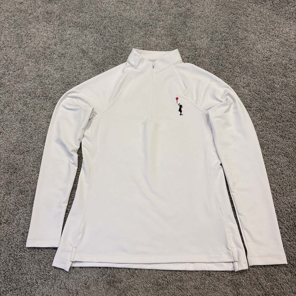 PETER MILLAR Sports Crown Women Raglan Perth Base Layer White Small Banksy? Logo